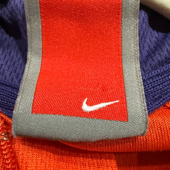 Nike‎ Team Clemson Tigers Orange Quarter Zip Performance Shirt Mens fit dry - Picture 10 of 16